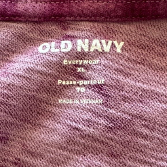 Old Navy Women's Short Sleeve Purple Tie-Dye Tee - Picture 3 of 3